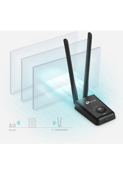 TP-Link TL-WN8200ND 300 Mbps Çift Antenli Masa Üstü Kablosuz Adaptör - 5