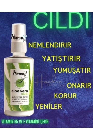 HOMM ALOE VERA SÜTÜ VİTAMİN B5 VİTAMİN E TÜM CİLT TİPLERİ İÇİN 70 ML - 4