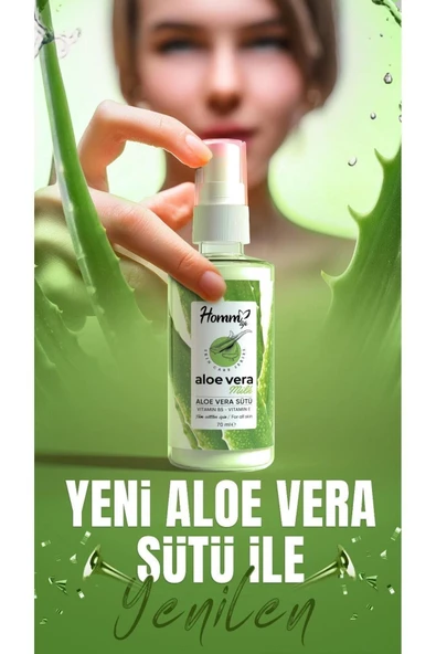 HOMM ALOE VERA SÜTÜ VİTAMİN B5 VİTAMİN E TÜM CİLT TİPLERİ İÇİN 70 ML