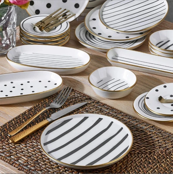 Fecra Dark 25 Parça Kahvaltı Seti - 2