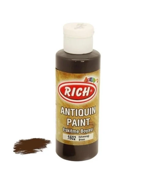Rich 1602 Kahverengi 120 ml Eskitme Ahşap Boyası - 6