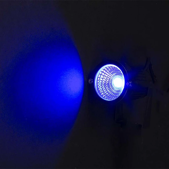 10 Adet Elektrikle Çalışır 7 Watt Mavi Işık Çok Kaliteli Çim Çiçek, Ağaç, Peyzaj Aydınlatma Armatürü - 2