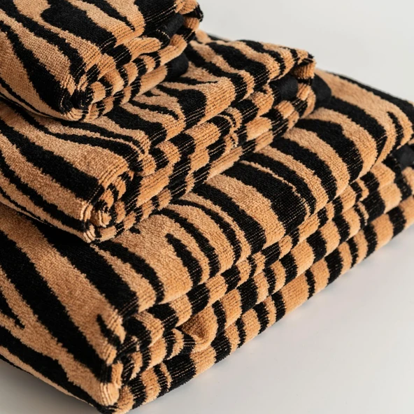 Soley | Tiger | %100 Pamuk Kadife Banyo Havlusu - 3