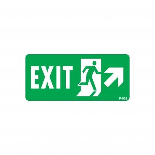 Avmdepo  Exit Sağ Yukarı Uyarı Levhası 17,5x25 KOD:959 - Resim 3