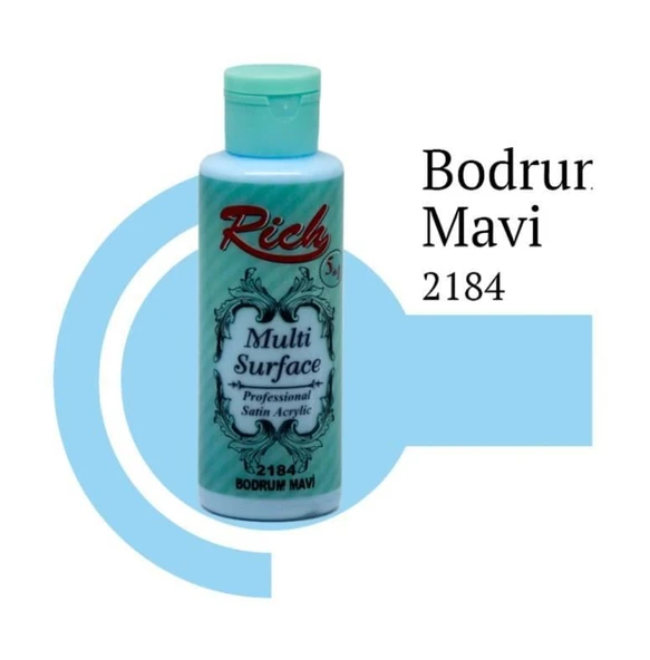 Rich Multi Surface 2184 Bodrum Mavi Akrilik Boya 120 cc - 6