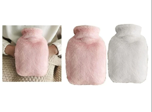 SICAK SU TORBASI 2 ADET,YAN CEPLİ PELUŞ TERMOFOR 27x17x2cm  750ml - 3