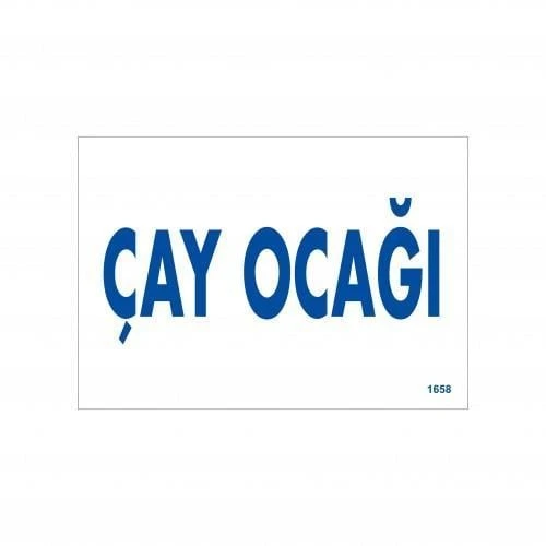 Avmdepo Çay Ocağı Uyarı Levhası 17,5x25 KOD:1658 - 5