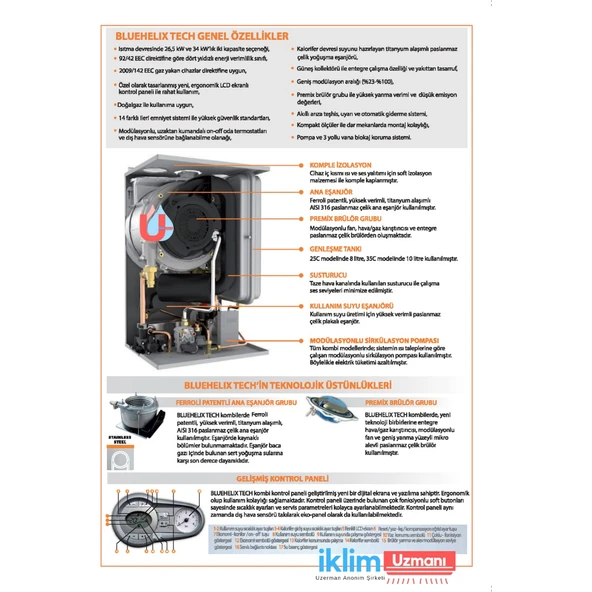 FERROLİ BLUHELİX TECH 25C TAM YOĞUŞMALI KOMBİ - 4