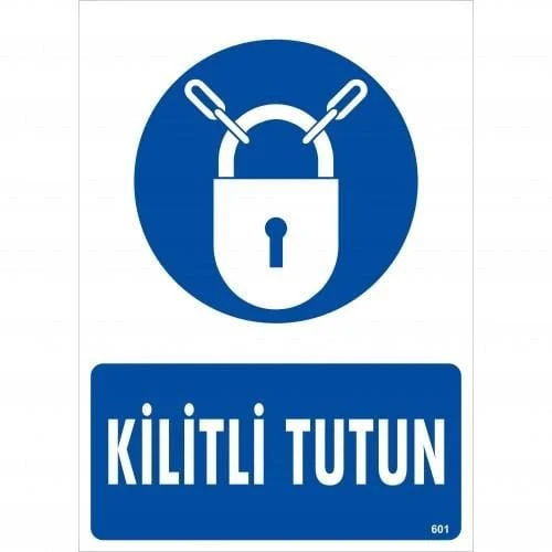 Avmdepo  Kilitli Tutun Uyarı Levhası 25x35 KOD:601 - 9
