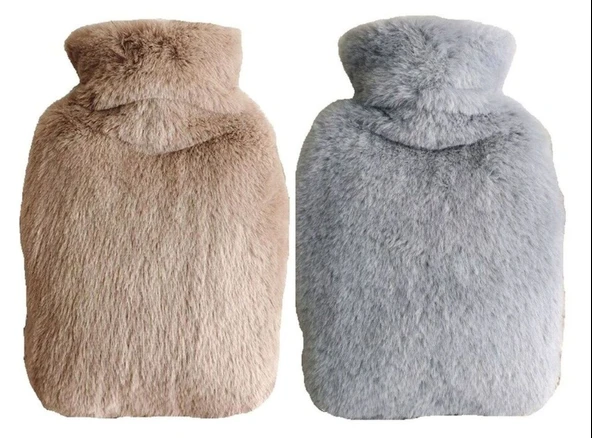 SICAK SU TORBASI 2 ADET,YAN CEPLİ PELUŞ TERMOFOR 27x17x2cm  750ml - Resim 2