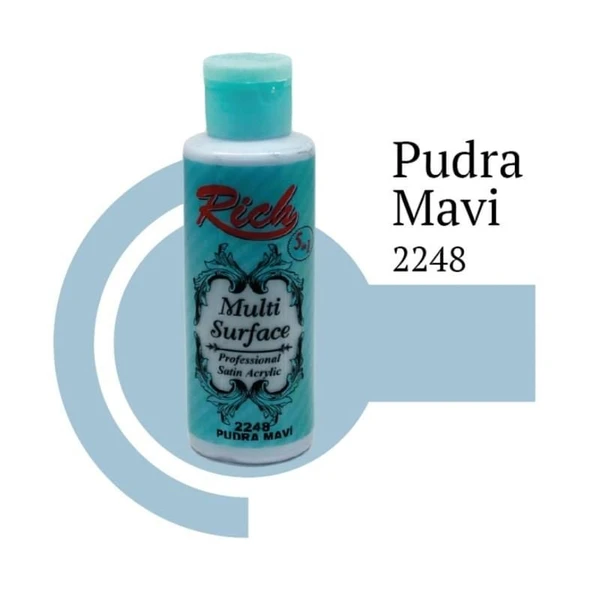 Rich Multi Surface 2248 Pudra Mavi Akrilik Boya 120 cc - 10