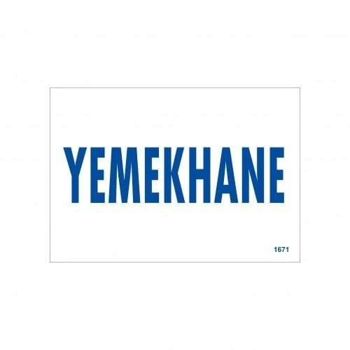Avmdepo  Yemekhane Uyarı Levhası 17,5x25 KOD:1671 - 6