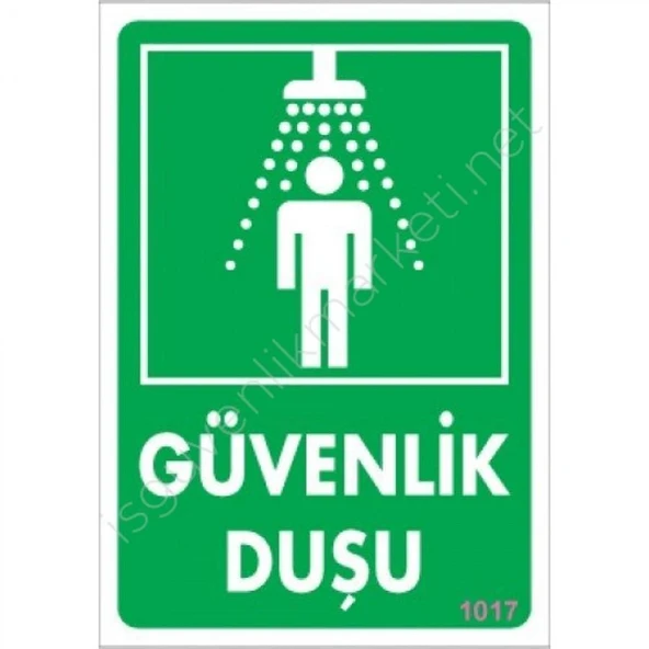 Avmdepo  Güvenlik Duşu Uyarı Levhası 17,5x25 KOD:1017 - 9