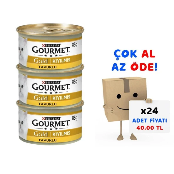 Gourmet Gold Tavuklu Kıyılmış Kedi Konservesi 85 Gr 24'lü Paket ürün görseli 1