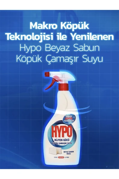 Hyper Hypo Köpük Çamaşır Suyu Beyaz Sabun 750 ml - Resim 2