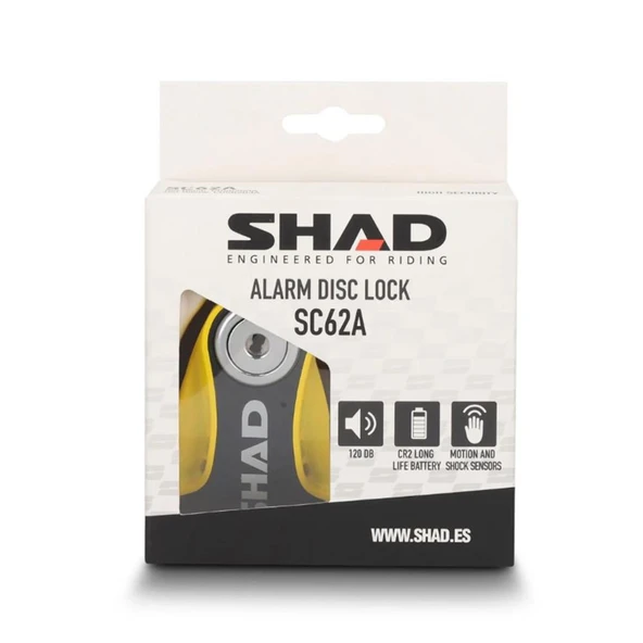 SHAD ALARMLI DİSK KİLİDİ SC62A Sarı 10mm C0S6203A - 6