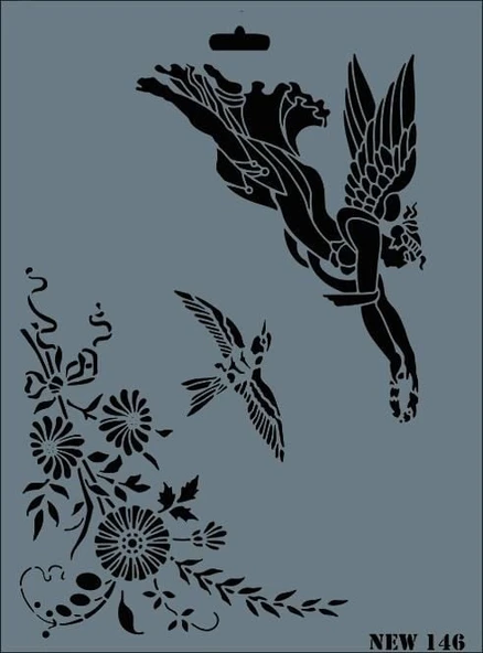 Rich New Seri N-146 Stencil 35x25 cm - 10