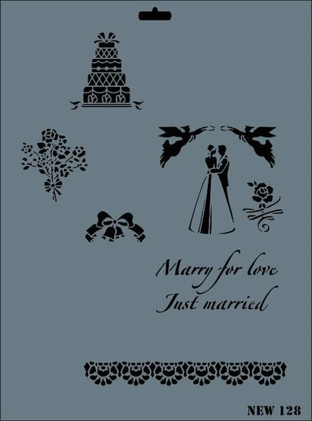 Rich New Seri N-128 Stencil 35x25 cm - Resim 5