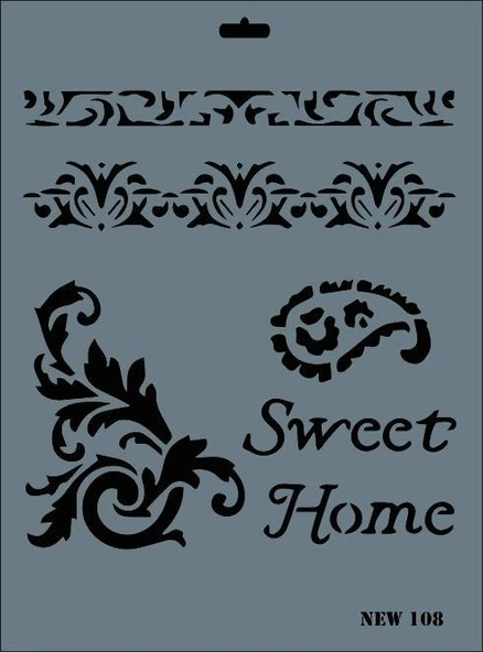 Rich New Seri N-108 Stencil 35x25 cm - 2
