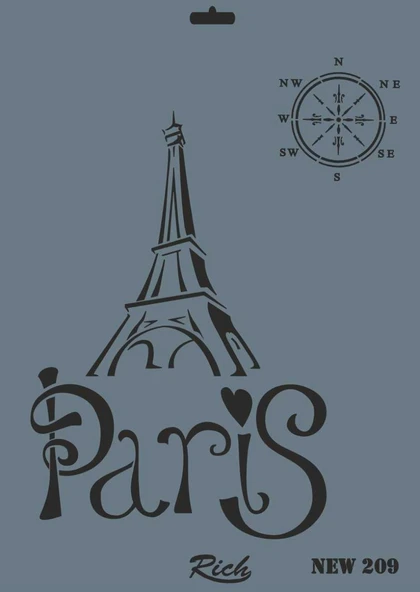 Rich New Seri N-209 Stencil 35x25 cm - 3