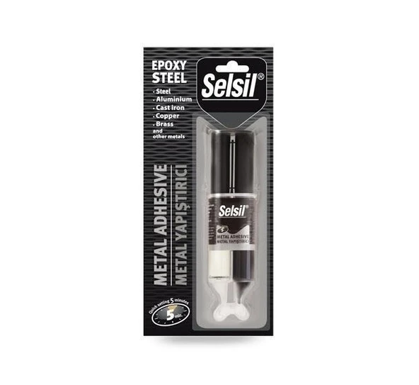 Selsil Epoksi Metal Yapıştırıcı Enjektör 5 Dakika 28 Gr - 2