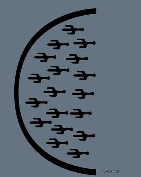 Rich New Seri N-432 Stencil 35x25 cm - Resim 7