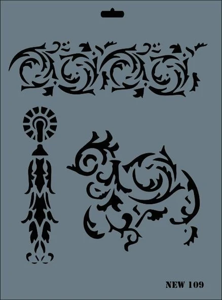 Rich New Seri N-109 Stencil 35x25 cm - Resim 6