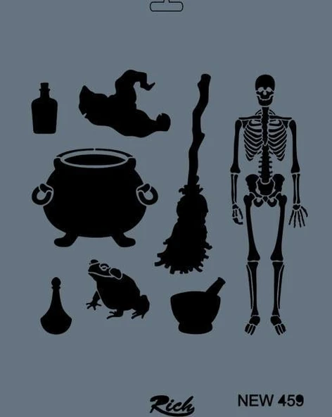 Rich New Seri N-459 Stencil 35x25 cm - Resim 8