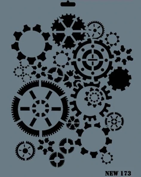 Rich New Seri N-173 Stencil 35x25 cm - 9