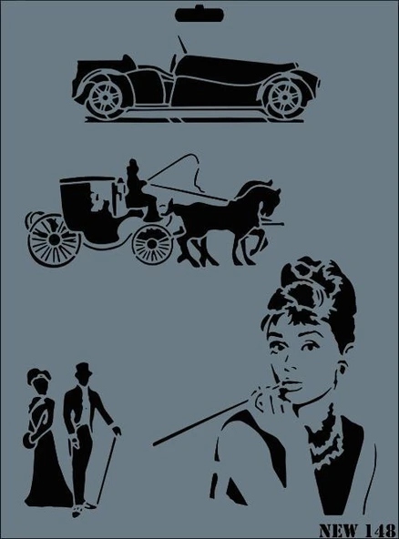 Rich New Seri N-148 Stencil 35x25 cm - 2