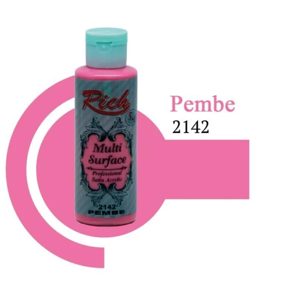 Rich Multi Surface 2142 Pembe Akrilik Boya 120 cc - 9