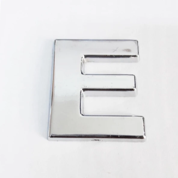 Cemax E Harfi 3,75 cm Krom Yapışkanlı - 3