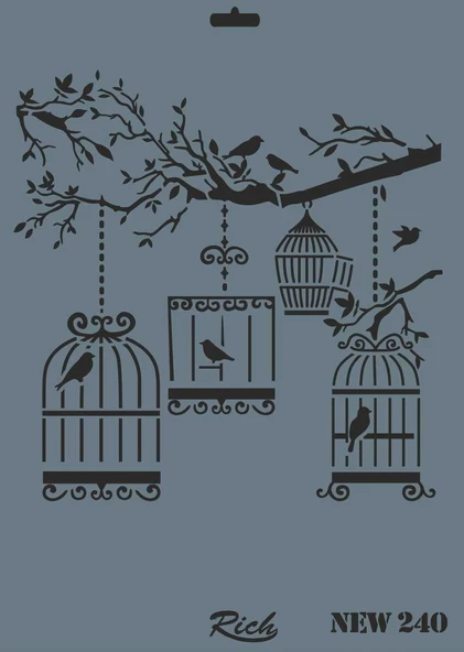 Rich New Seri N-240 Stencil 35x25 cm - 8