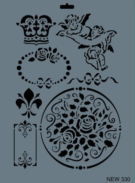 Rich New Seri N-330 Stencil 35x25 cm - 3