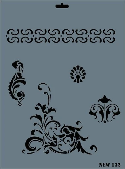 Rich New Seri N-132 Stencil 35x25 cm - 4