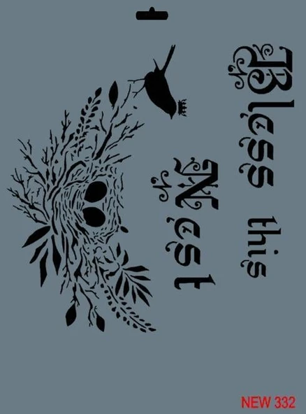 Rich New Seri N-332 Stencil 35x25 cm - 4