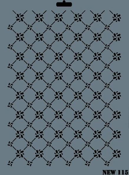 Rich New Seri N-115 Stencil 35x25 cm - 3