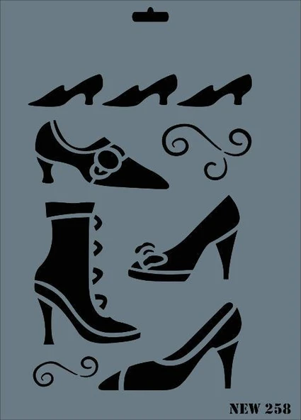 Rich New Seri N-258 Stencil 35x25 cm - Resim 2