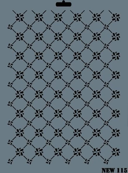 Rich New Seri N-115 Stencil 35x25 cm - 9