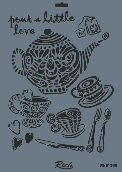 Rich New Seri N-200 Stencil 35x25 cm - 5