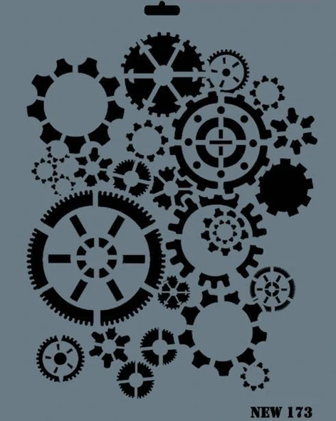 Rich New Seri N-173 Stencil 35x25 cm - 4