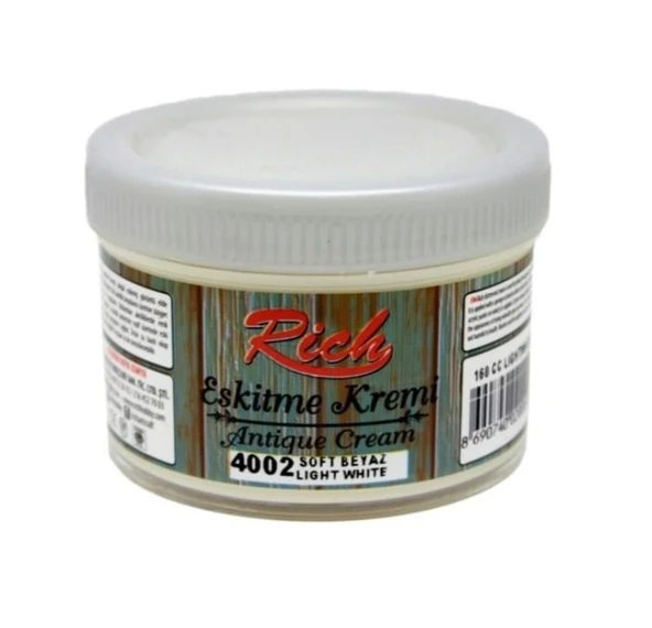 Rich Eskitme Kremi 4002 Soft Beyaz 160 cc Antique Cream - 11