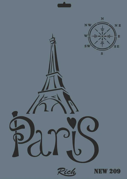 Rich New Seri N-209 Stencil 35x25 cm - 9