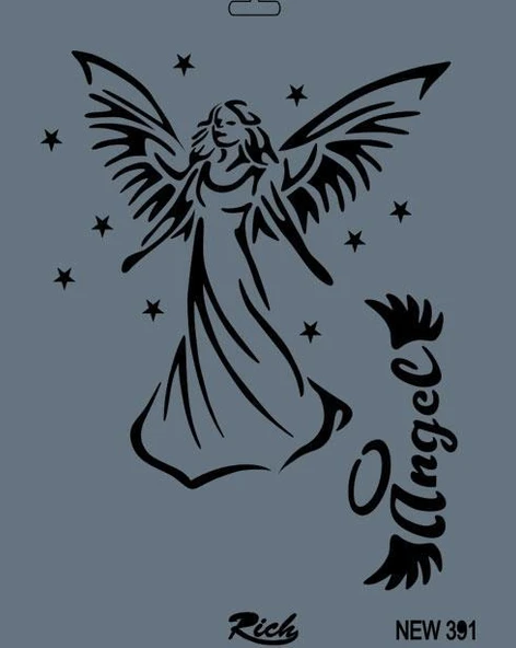 Rich New Seri N-391 Stencil 35x25 cm - 3