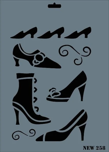 Rich New Seri N-258 Stencil 35x25 cm - Resim 7