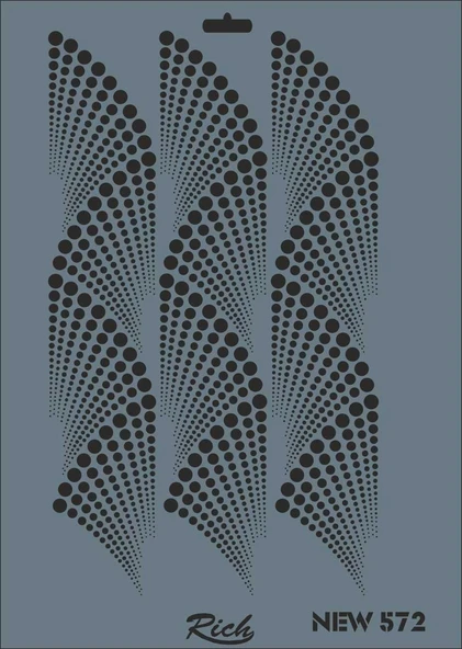 Rich New Seri N-572 Stencil 35x25 cm - Resim 8