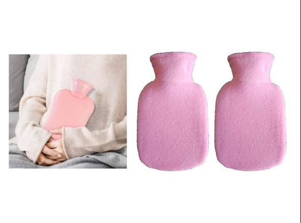 SICAK SU TORBASI 2 ADET,AÇIK PEMBE 23x15x2cm 250 ml - 3