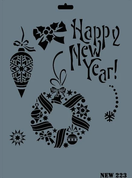 Rich New Seri N-223 Stencil 35x25 cm - 6