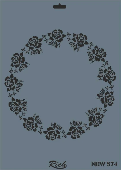 Rich New Seri N-574 Stencil 35x25 cm - 4
