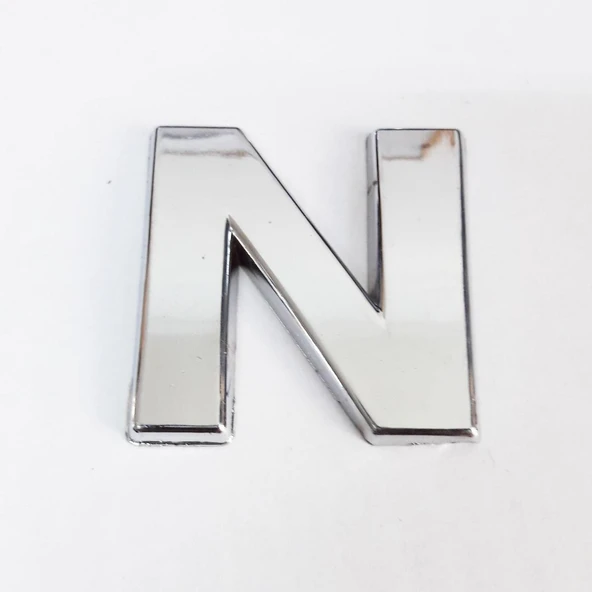 Cemax N Harfi 3,75 cm Krom Yapışkanlı - 5